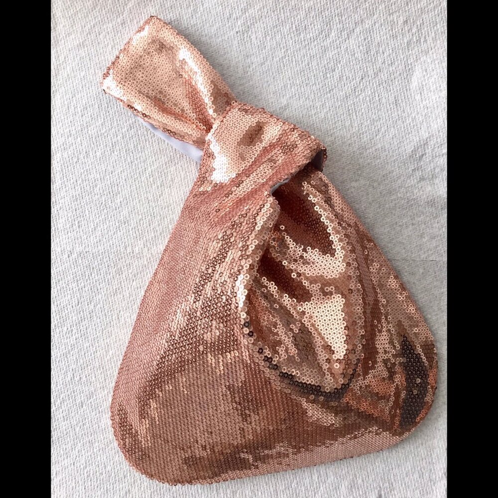 Copper Sequin Mini Tote Bag